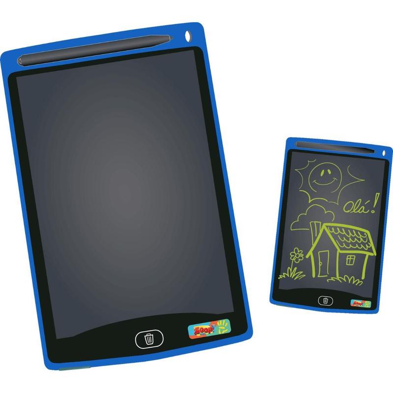 Quadro Magico Azul LCD Brinque e Rabisque Zoop Toys - Lousa Mágica